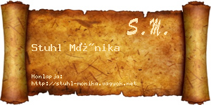 Stuhl Mónika névjegykártya