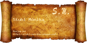 Stuhl Mónika névjegykártya