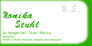 monika stuhl business card